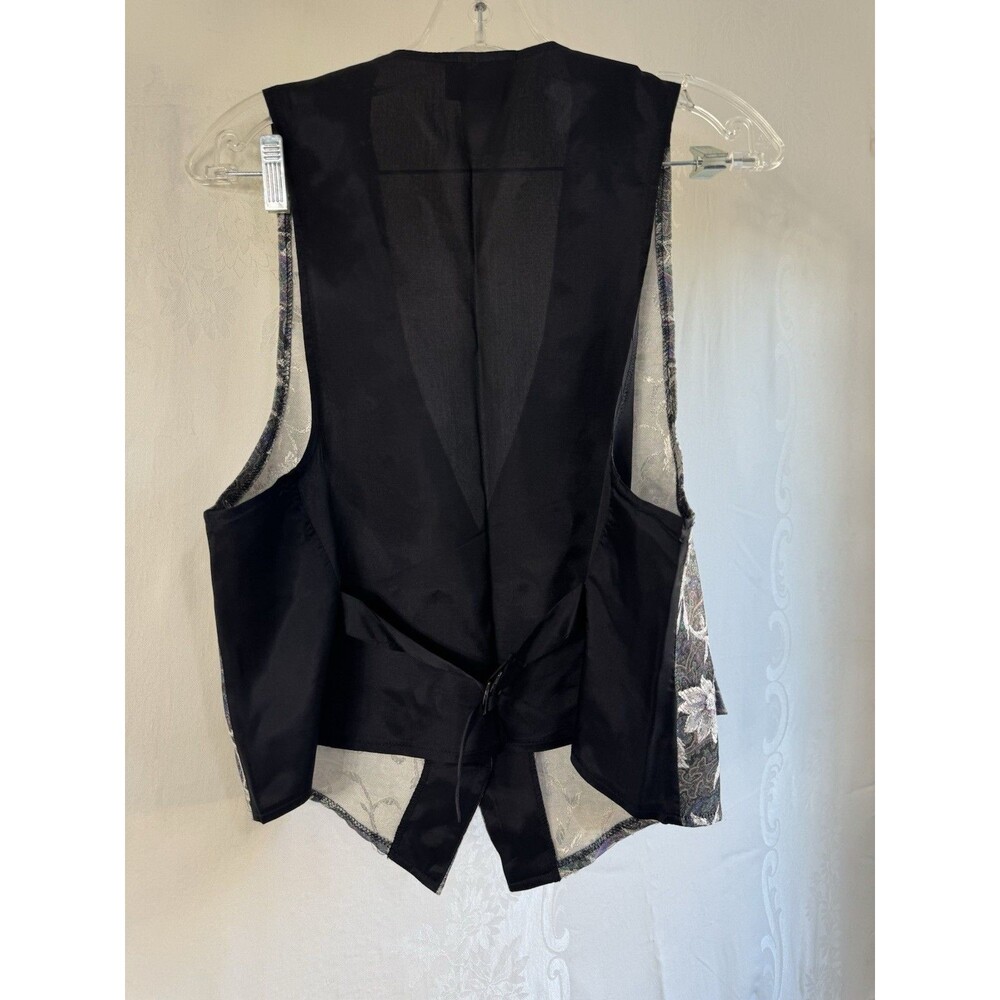Filatl Vintage 90’s Whimsy Goth Floral Velvet Embroidered Vest Medium - Picture 5 of 9